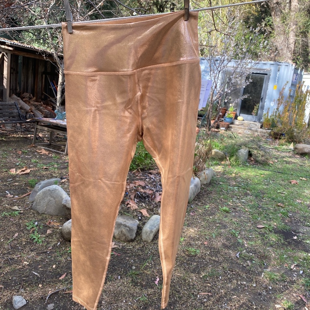 Beyond Yoga Metallic Bronze Leggings